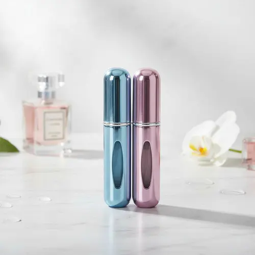 Kit Com 2 Frasco Perfume Recarregável 5ml Porta Perfume Para Viagens