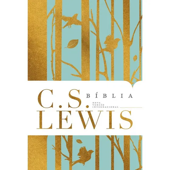 Bíblia C. S. Lewis | NVI | Leitura Perfeita | Capa Dura Azul e Dourado