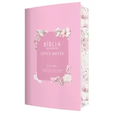 Bíblia de Estudos Joyce Meyer | NVI | Letra Normal | Capa Rosa Floral