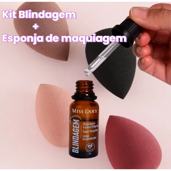 Kit Esponja + Blindagem Miss Lary 15ml