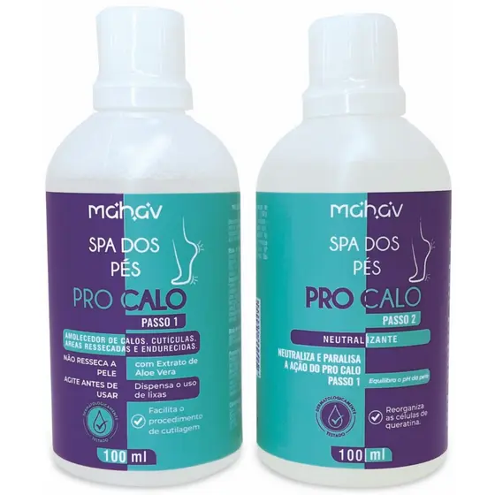 Kit Pro Calo - Amolecedor De Calos E Cutículas + Neutralizante Mahav - Spa Dos Pés