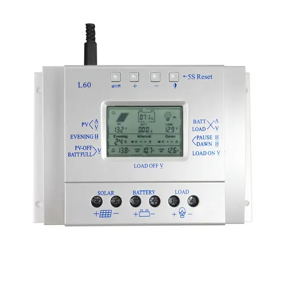 Controlador De Carga Mppt 60a 12v/24v 720W/1440W Energia Solar
