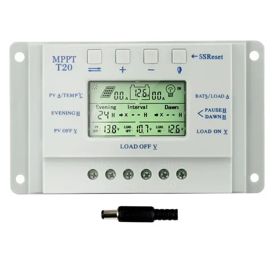 Controlador De Carga Solar Mppt 20a - 12/24v Energia Solar