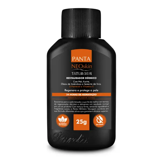 Panta Neoskin Black 25g, Hidratante Para Tatuagem Restaurador Dérmico