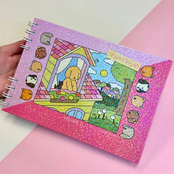 Livro de Colorir Volume 2  | Edição Fofa com Capa Holográfica