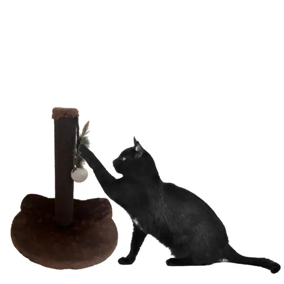 Brinquedo Arranhador Cara de Gato Marrom