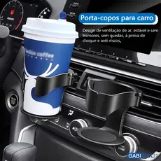 Porta Copos Carro Ajustável Universal À Prova De Respingos E De Inclinação Para Copos Garrafas