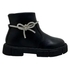 Bota Infantil Tratorada Mini Sua Cia Baby Laço Brilhante