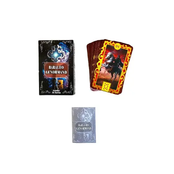 Baralho Lenormand 36 Cartas Com Manual Lançamento