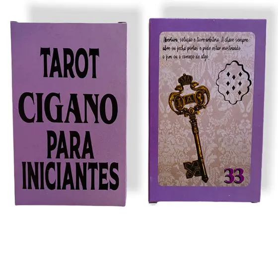 Baralho Tarô Cigano com 36 Cartas P/ Iniciantes Aprenda A Jogar na Promoção