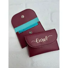 Carteira Feminina Amora Personalizada Com Nome Porta Cartão , Cnh, Moeda Em Couro Sintetico