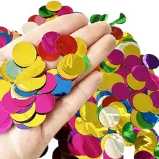 Confete Metalizado Redondo 1,5 cm – 10g/20g/50g - Confetes Holográficos Metalizados para Balões – Várias Cores