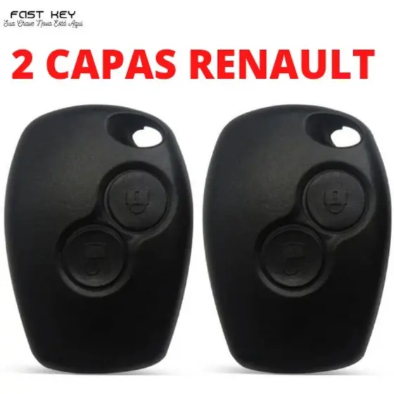 2 Capas Chave Telecomando Alarme Renault Logan Sandero Duster