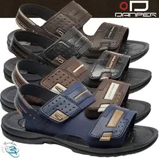 Sandalia Masculina Danper Original Confortavel Solado Borracha Velcro Ajustavel Motoqueiro