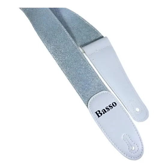 Correia De Guitarra Violão Basso Ex 48 Light Blue Glitter