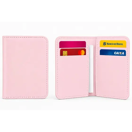 Kit 500 Carteiras Porta Cartões Para Revenda Slim CNH Cartões Compacta Brindes