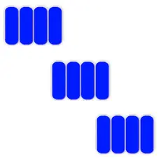 3 Kit Adesivo Refletivo Capacete Moto Carro Bicicleta Azul