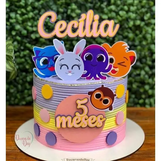 Topo de Bolo 3D Bolofofos - Personalizado