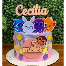 Topo de Bolo 3D Bolofofos - Personalizado