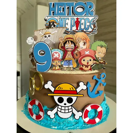 Topo Topper de bolo One Piece 3D