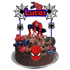 Topo Topper de Bolo Personalizado - Homem Aranha
