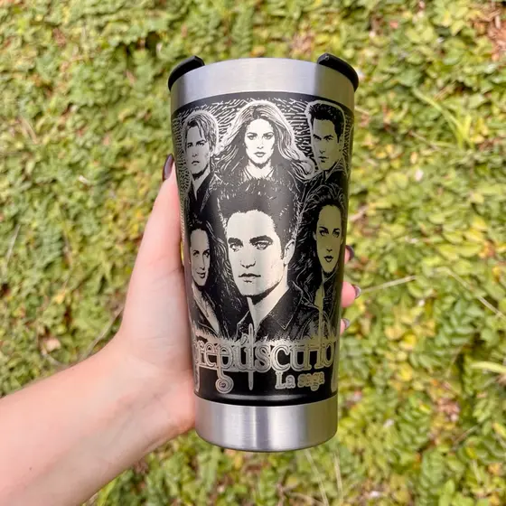 Copo Térmico CREPÚSCULO Personalização em 360 Graus 473 ML Personalizado