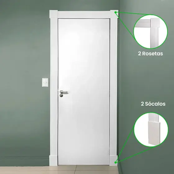Kit Sócalos e Rosetas para Porta