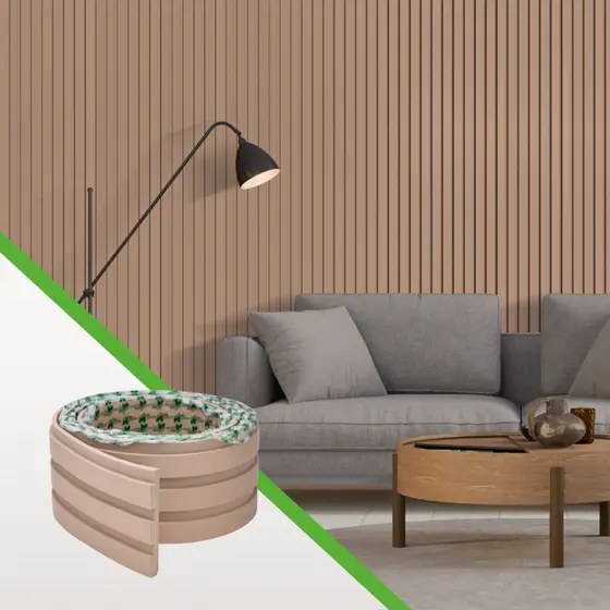 Painel Ripado Autocolante Linha Play Creme – Meu Rodapé | Parede Decorativa | Envio FULL
