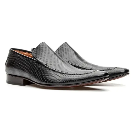 Sapato Social Masculino em Couro Legítimo Estilo Italiano Mocassim Clássico Sofisticado Bigioni