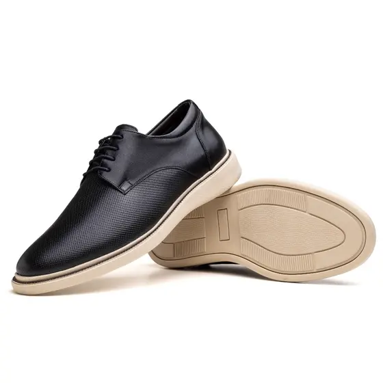 Sapato Social Bigioni Derby Masculino Casual Em Couro Legítimo