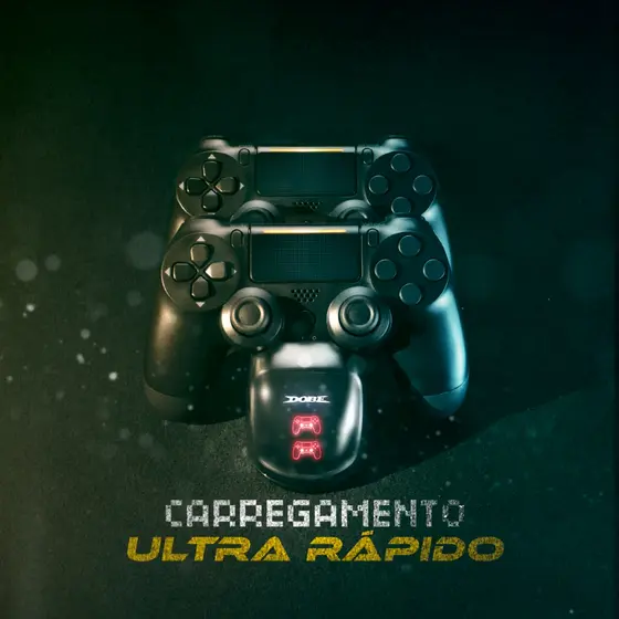 Base Carregador Estação Duplo Dock Charge Controle Ps4 Ps4 Slim Pro