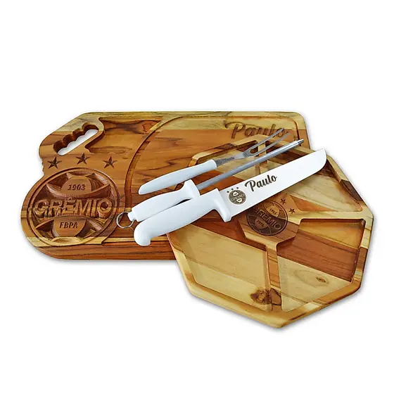 ENVIO IMEDIATO Kit Churrasco Completo 5 pçs Personalizado Time Nome Logo Empresa Presente Dia dos Pais