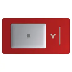 Mouse Pad Grande Couro Vermelho