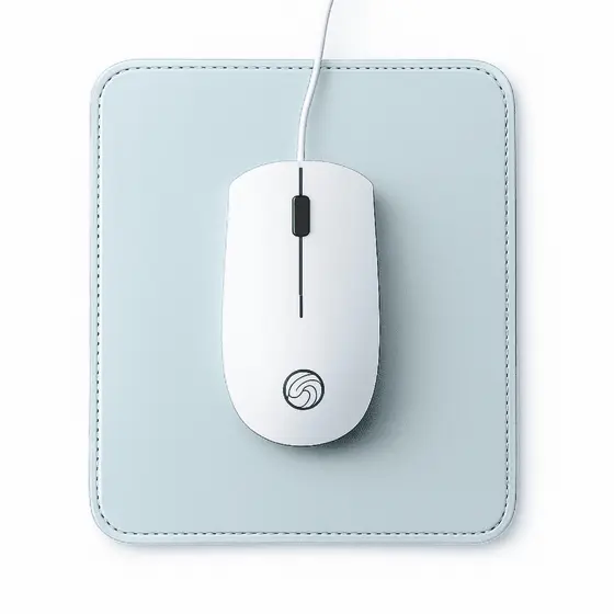 Mouse Pad Pequeno Couro Azul Bebê