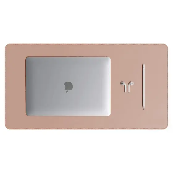 Mouse Pad Grande Couro Sintético Nude