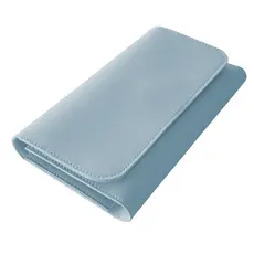 Carteira Feminina de Couro Sintético Azul Bêbe Porta Cartão