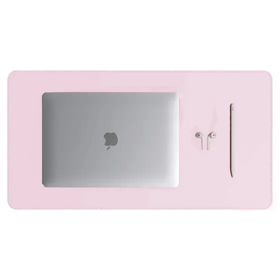 Mouse Pad Grande Couro Rosa Clarinho Rose