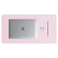 Mouse Pad Grande Couro Rosa Clarinho Rose