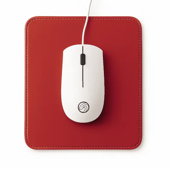 Mouse Pad Pequeno Couro Vermelho