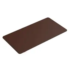 Mouse Pad Grande Couro Marrom Feltro Costurado Básico