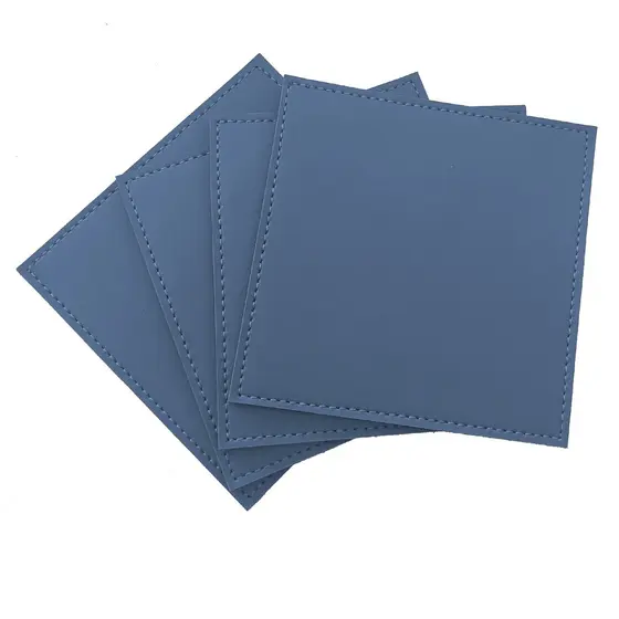 Porta Copo Kit Apoio de Copo em Couro Sintético Azul