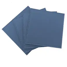 Porta Copo Kit Apoio de Copo em Couro Sintético Azul