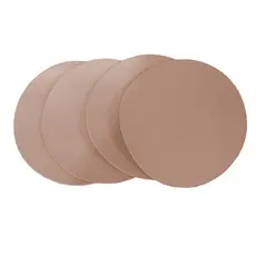 Conjunto de Porta Copo Redondo em Couro Sintético Nude