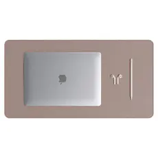 Mouse Pad Grande Couro Sintético Bege Escuro