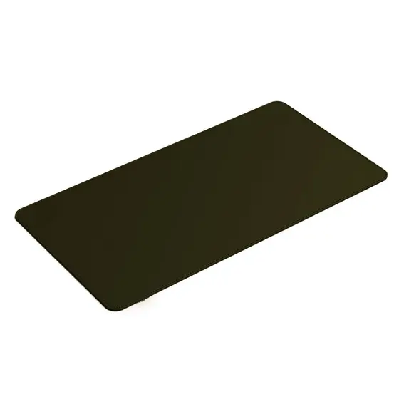 Mouse Pad Grande Couro Verde Musgo Feltro Costurado Básico
