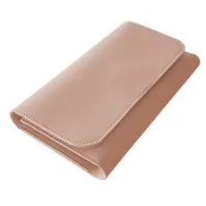 Carteira Feminina de Couro Sintético Nude Porta Cartão