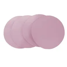 Conjunto de Porta Copo Redondo em Couro Sintético Rosa Claro