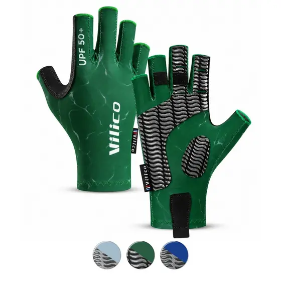 Luva de Pesca para Pescador Profissional Esportiva Grip em Silicone Antiderrapante Proteção Uv