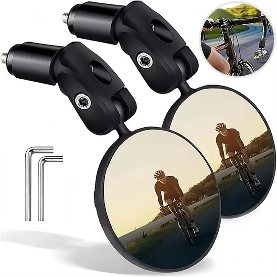Par Espelho Retrovisor para Bicicleta Bike Articulável 360 De Guidão