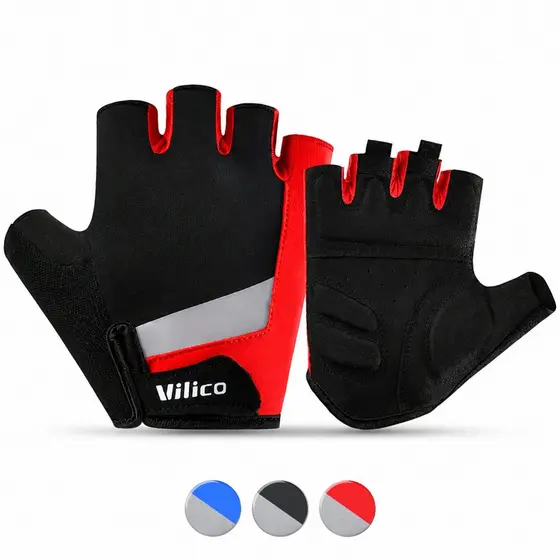 Luvas de Ciclistas Ciclismo Mtb Speed Bike Bicicleta Luva Meio Dedo com Refletivo